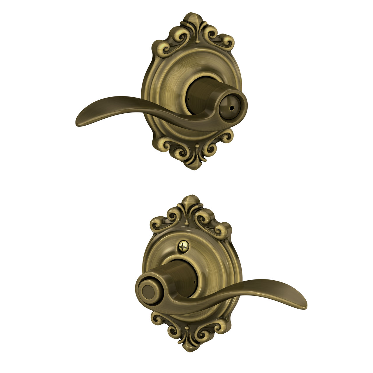 Accent Lever Bed & Bath Lock