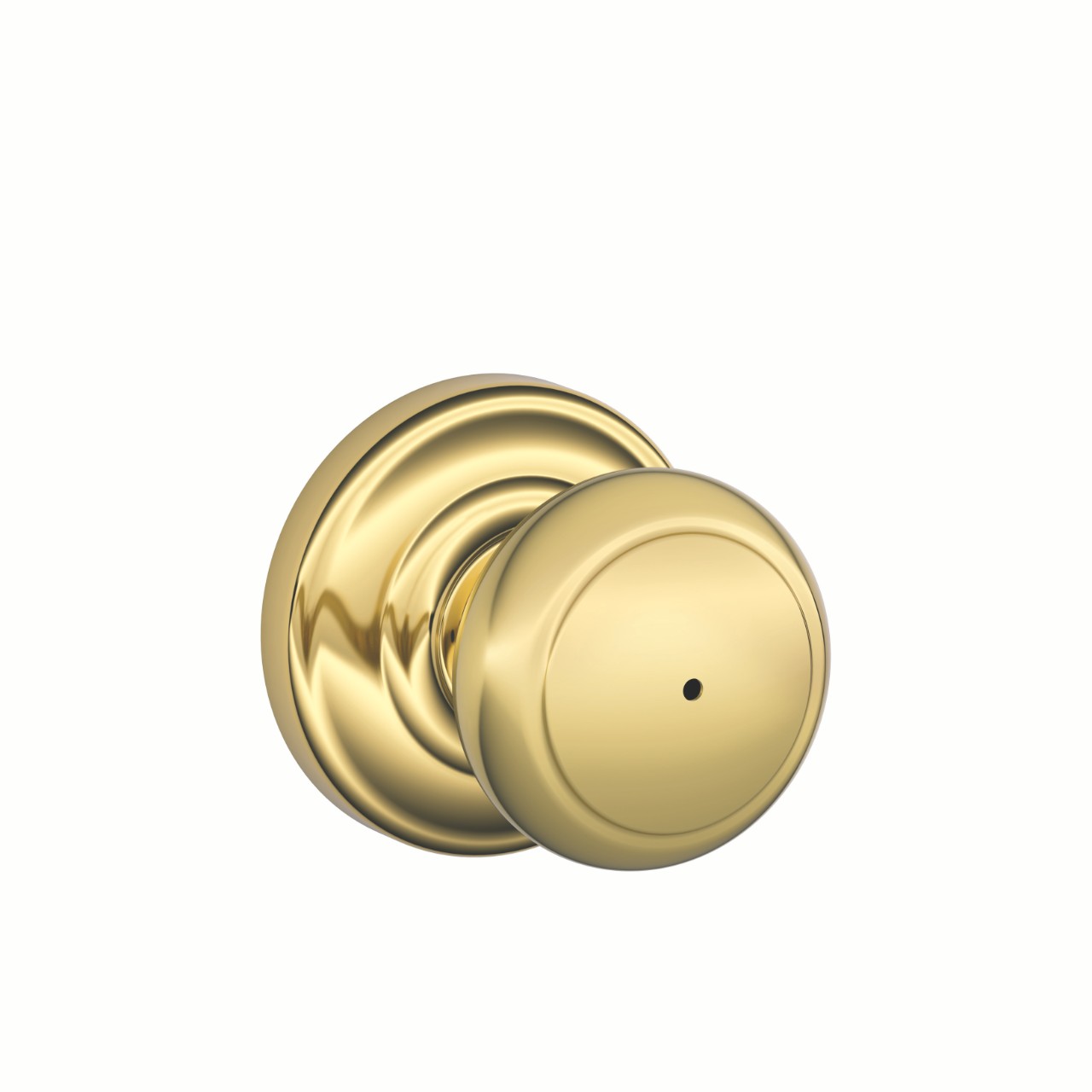 Andover Knob Bed & Bath Lock with Andover Trim