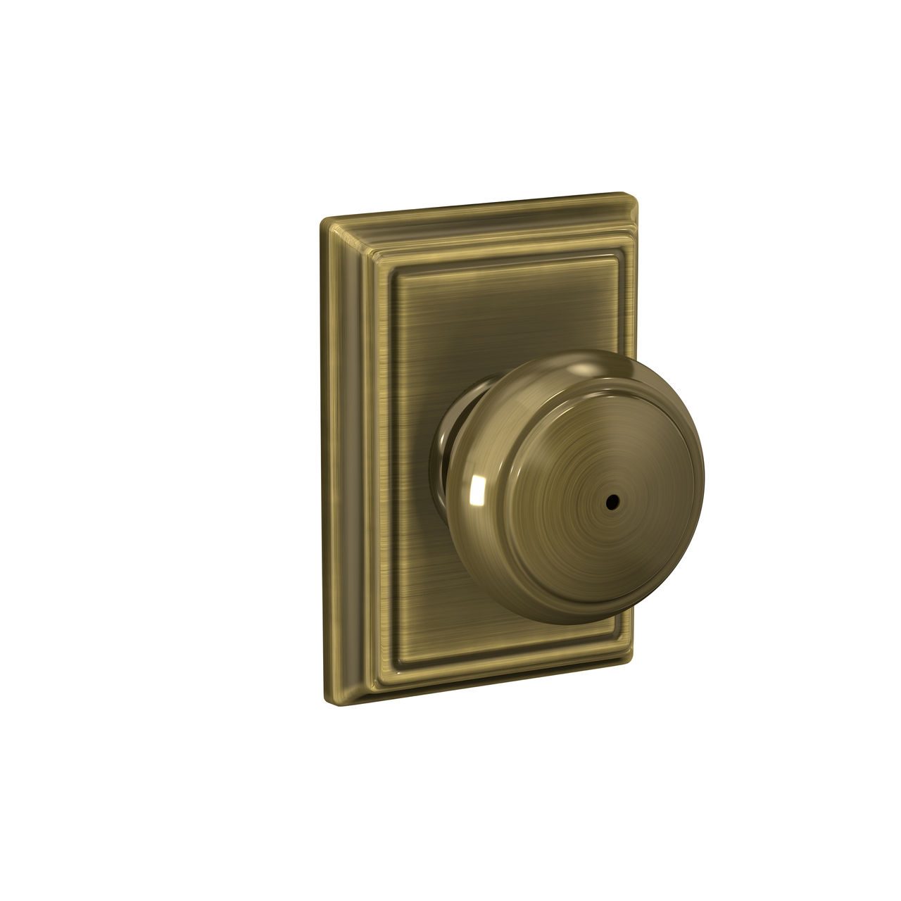 Andover Knob Bed & Bath Lock with Addison Trim