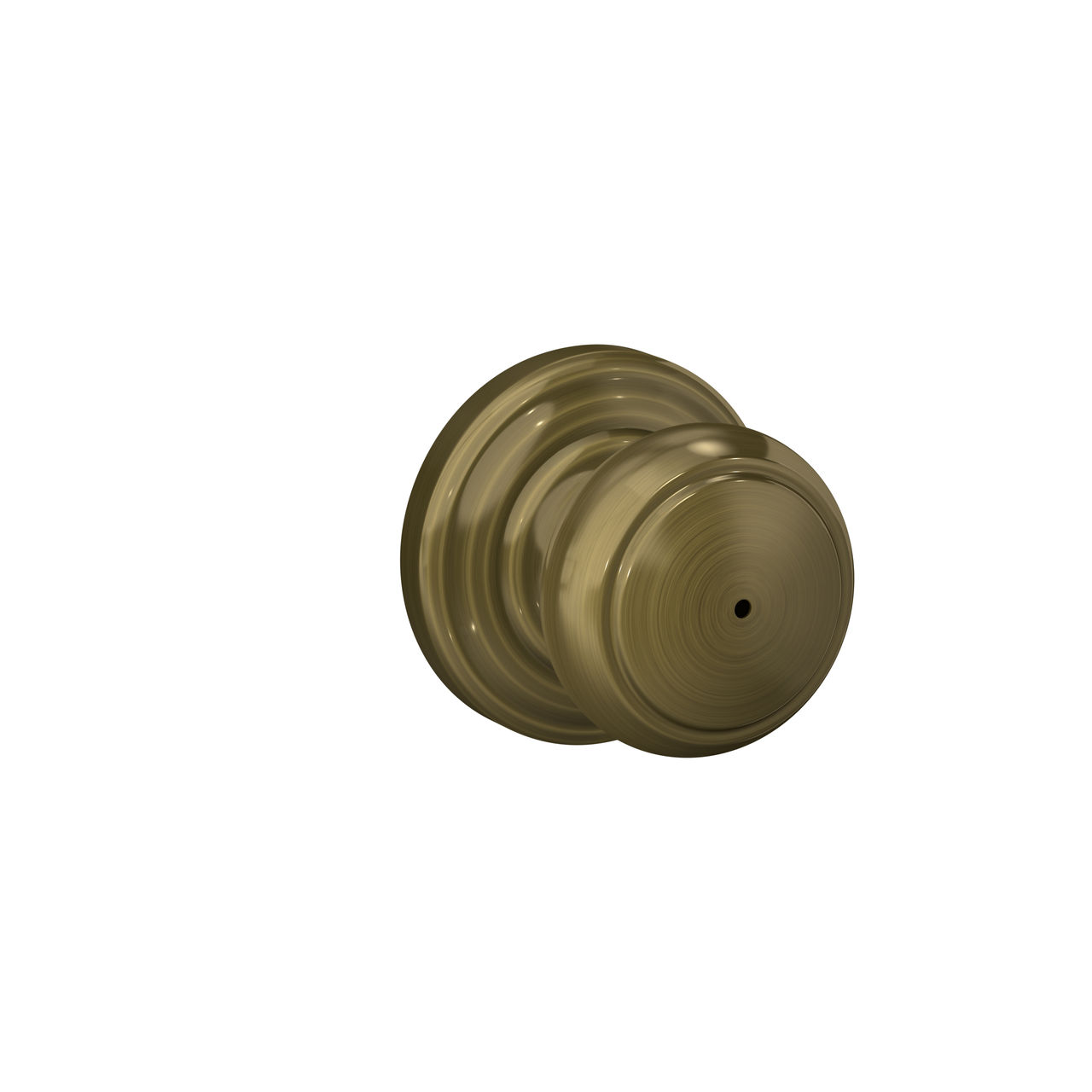 Andover Knob Bed & Bath Lock with Andover Trim