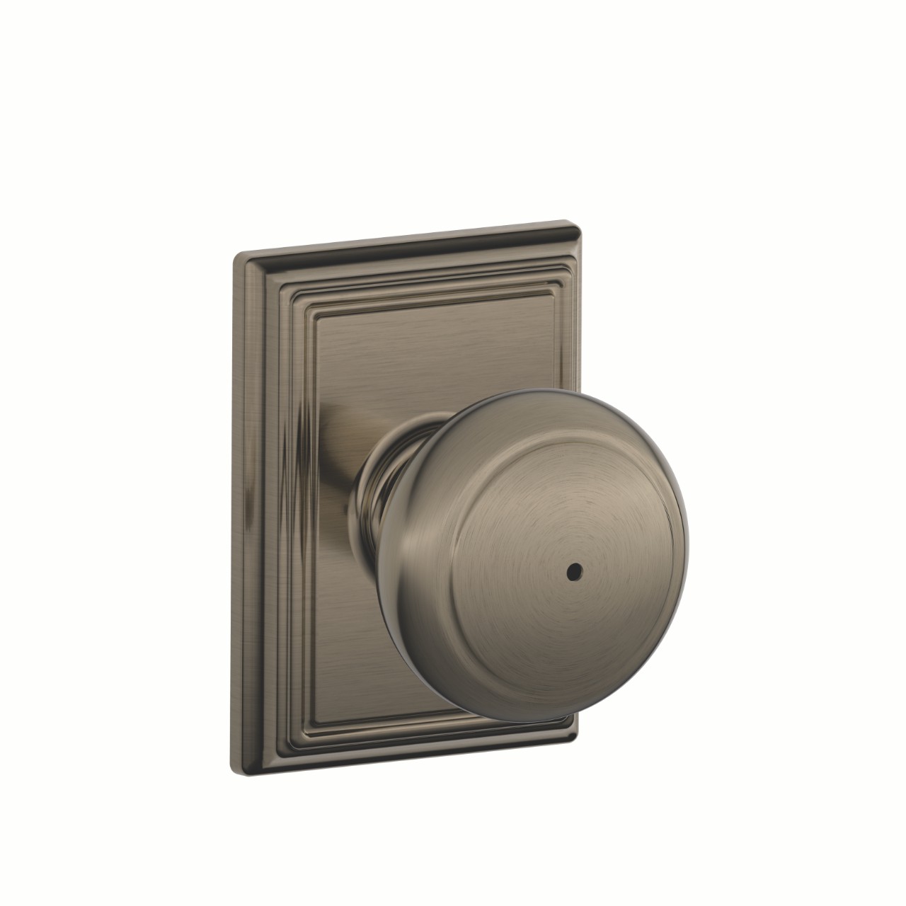 Andover Knob Bed & Bath Lock with Addison Trim