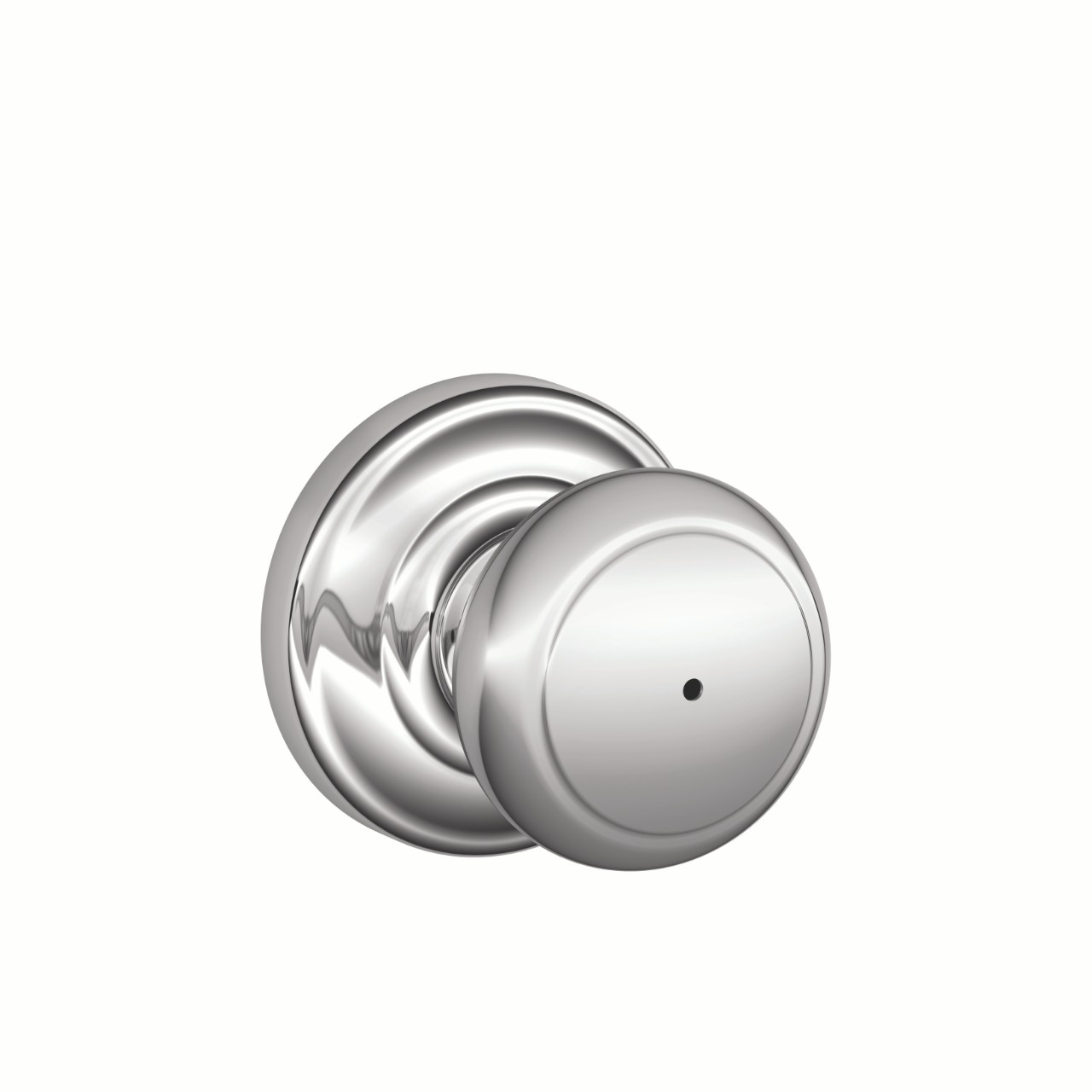 Andover Knob Bed & Bath Lock with Andover Trim
