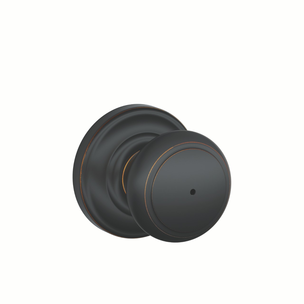 Andover Knob Bed & Bath Lock with Andover Trim