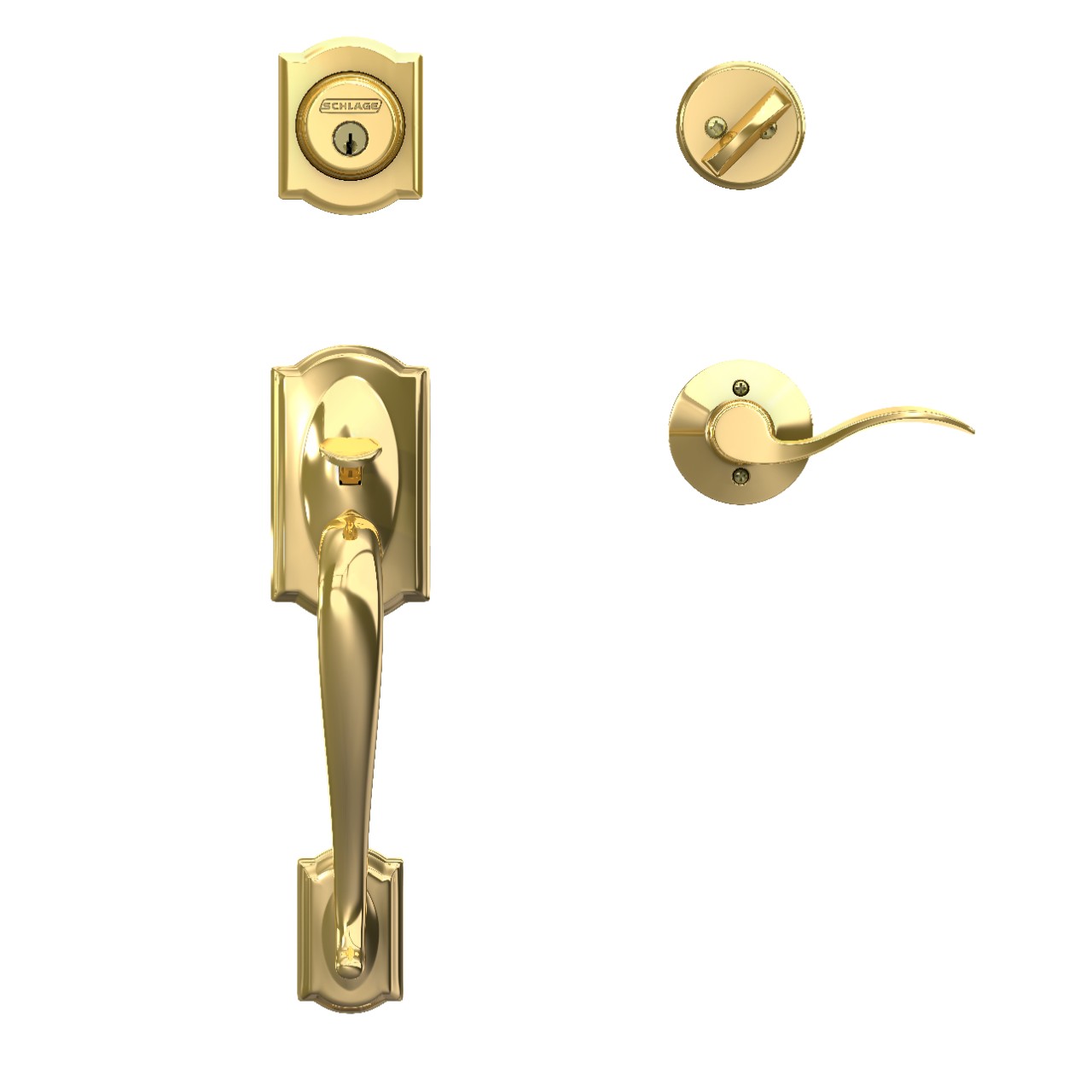 Single Cylinder Handleset and Accent Lever