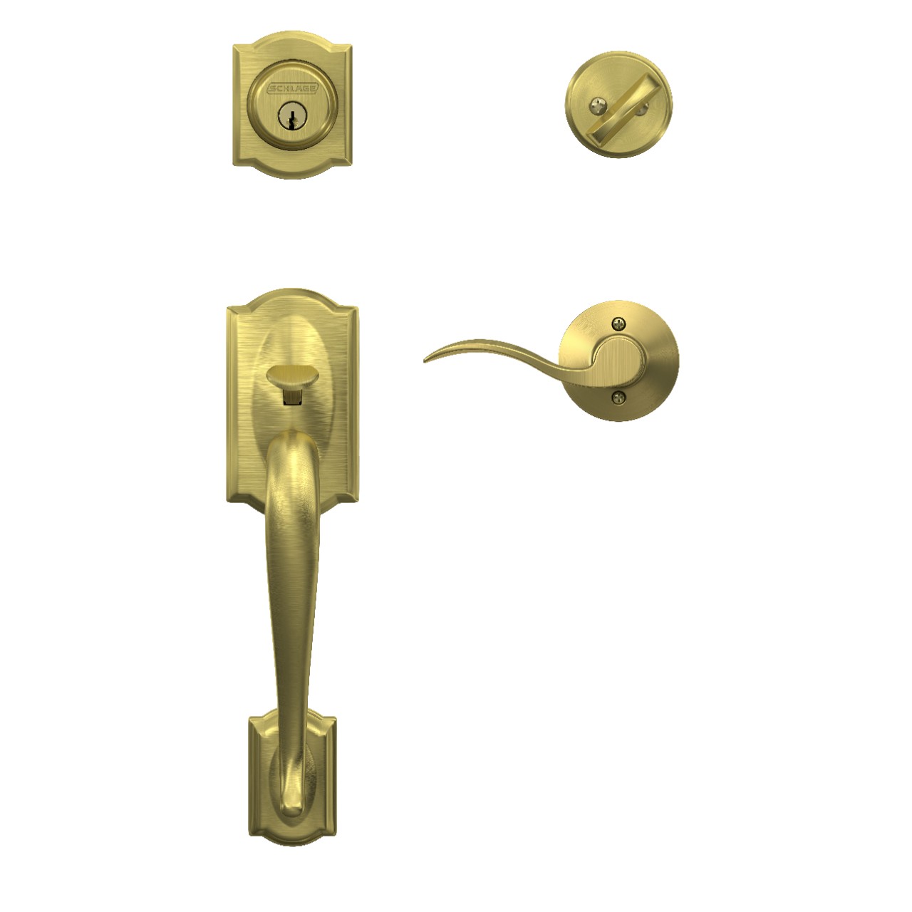 Single Cylinder Handleset and Accent Lever