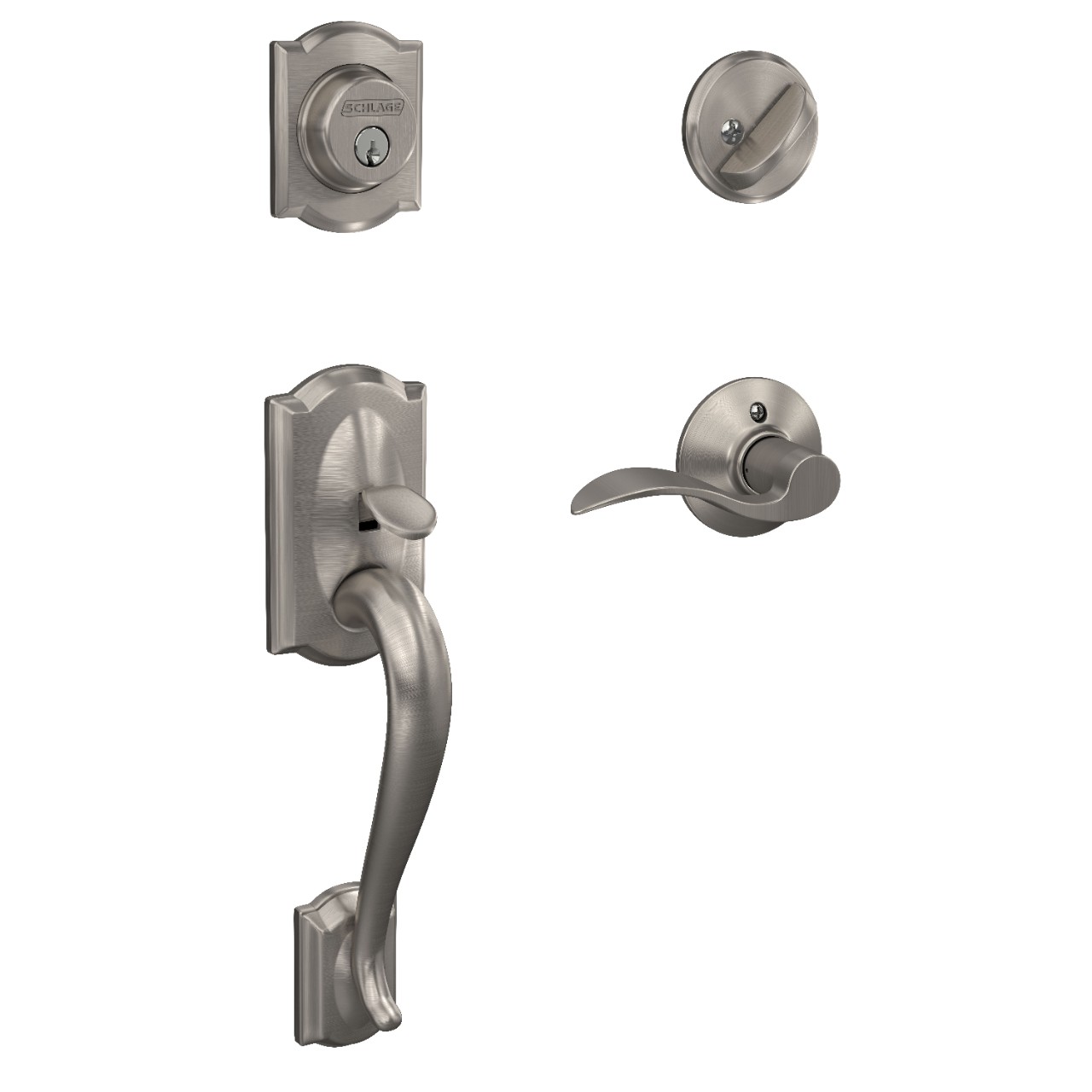 Single Cylinder Handleset and Accent Lever