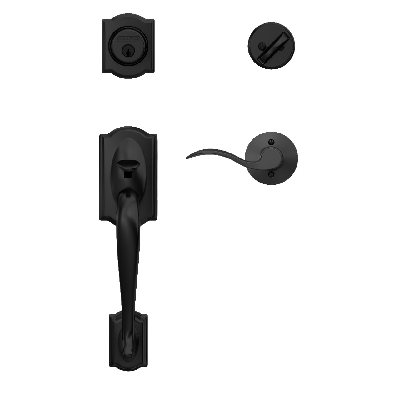Single Cylinder Handleset and Accent Lever