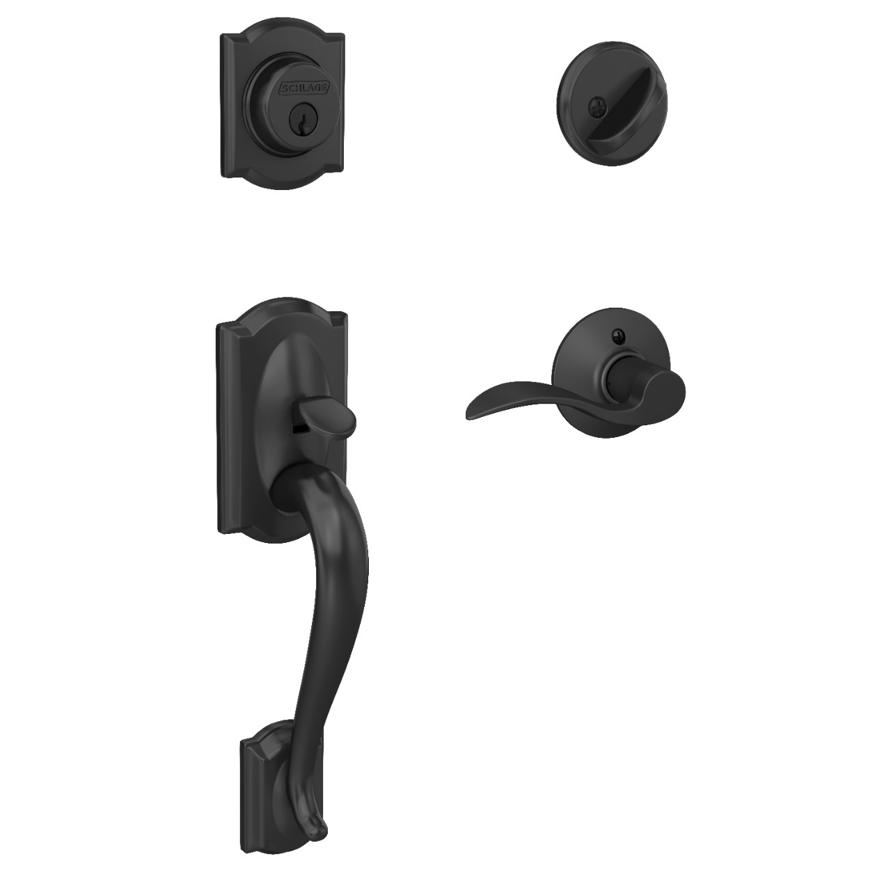 Single Cylinder Handleset and Accent Lever