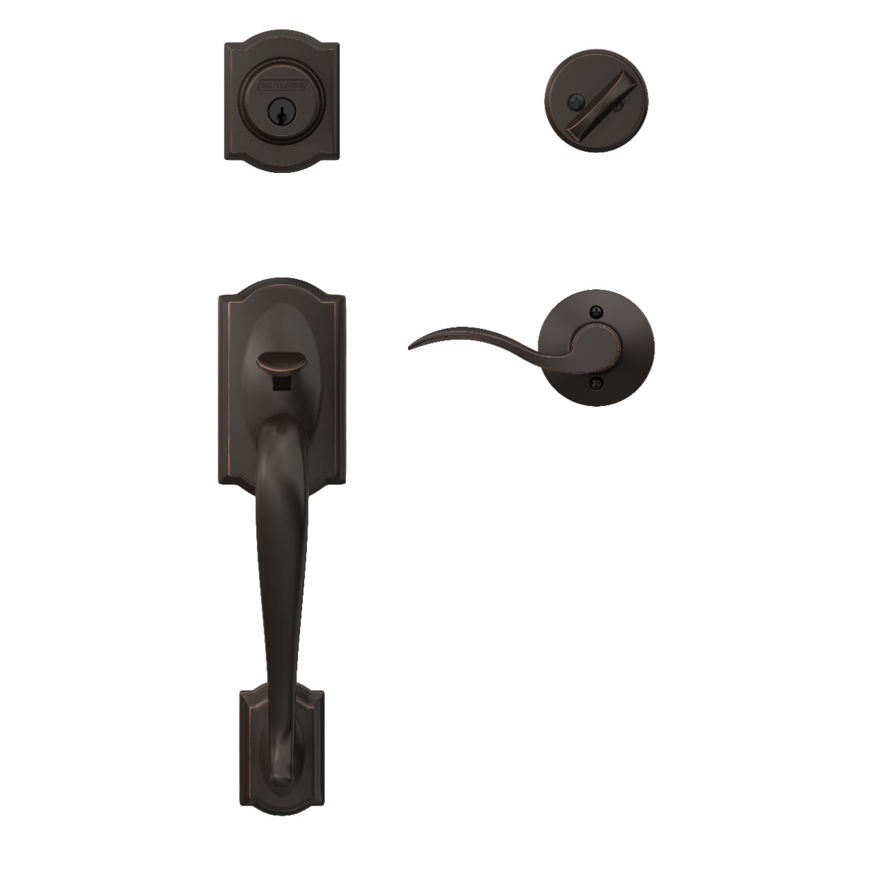 Single Cylinder Handleset and Accent Lever