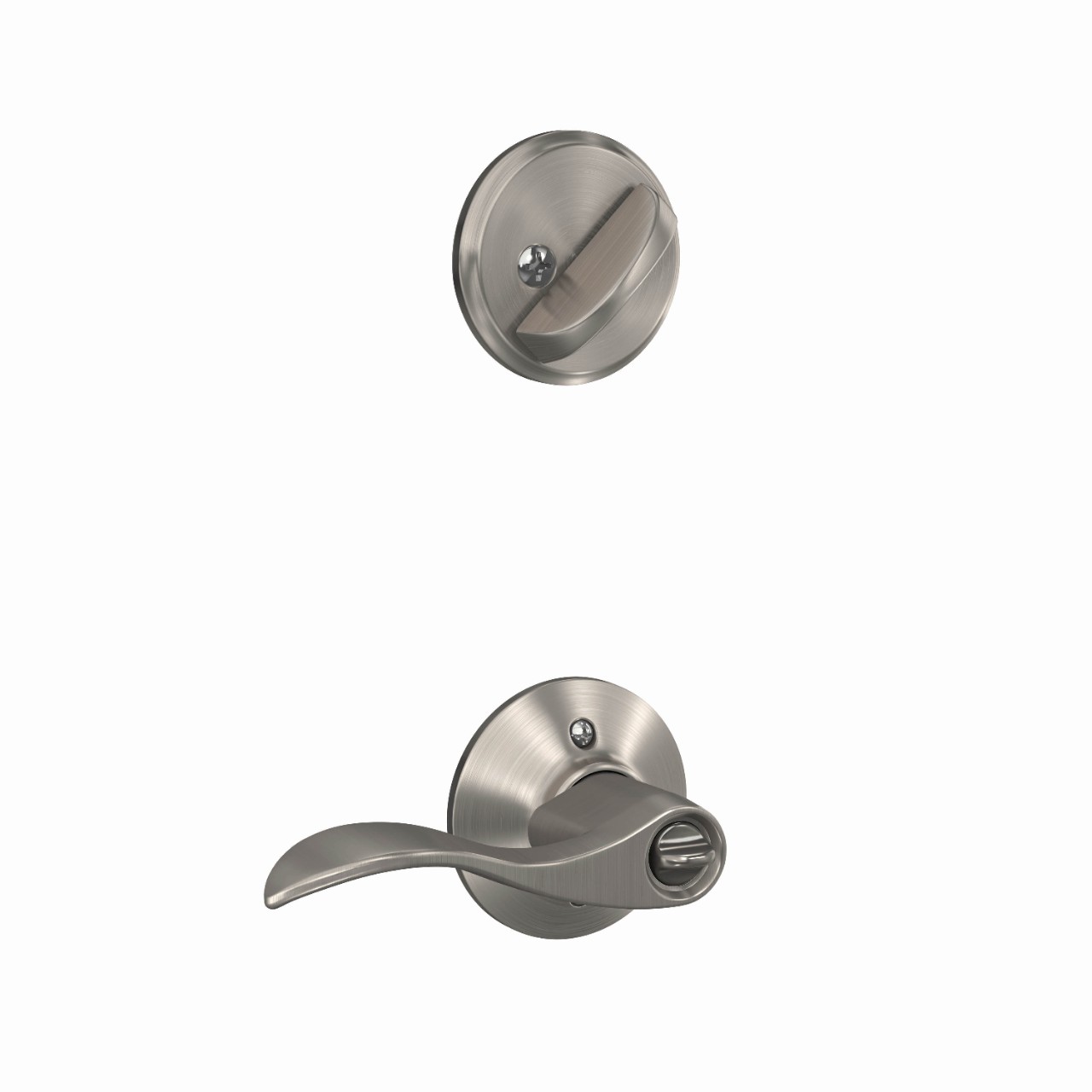 Single Cylinder Deadbolt and Accent Lever Keyed Entry Lock