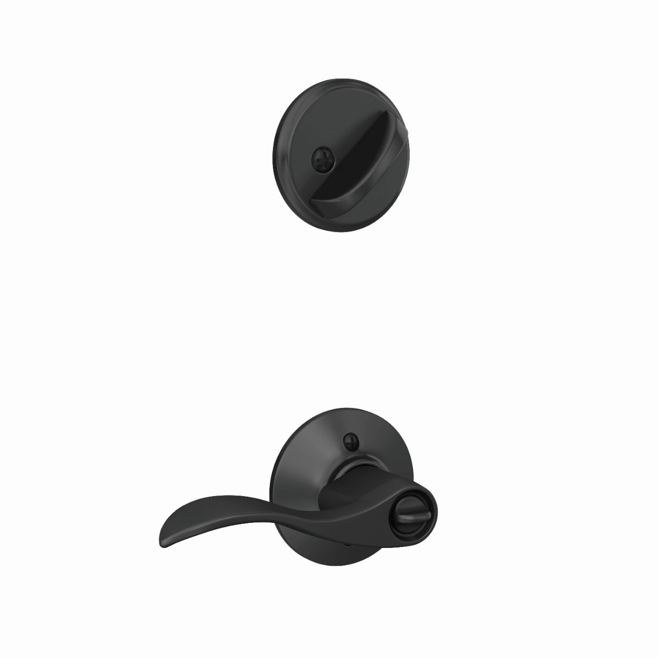 Single Cylinder Deadbolt and Accent Lever Keyed Entry Lock