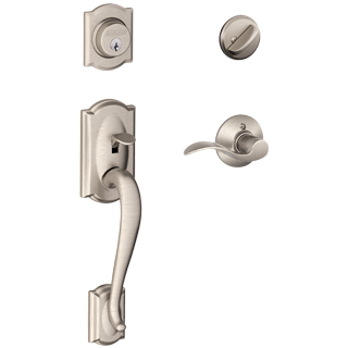 Single Cylinder Door Handlesets which is one sided keyed and thumbturn in interior